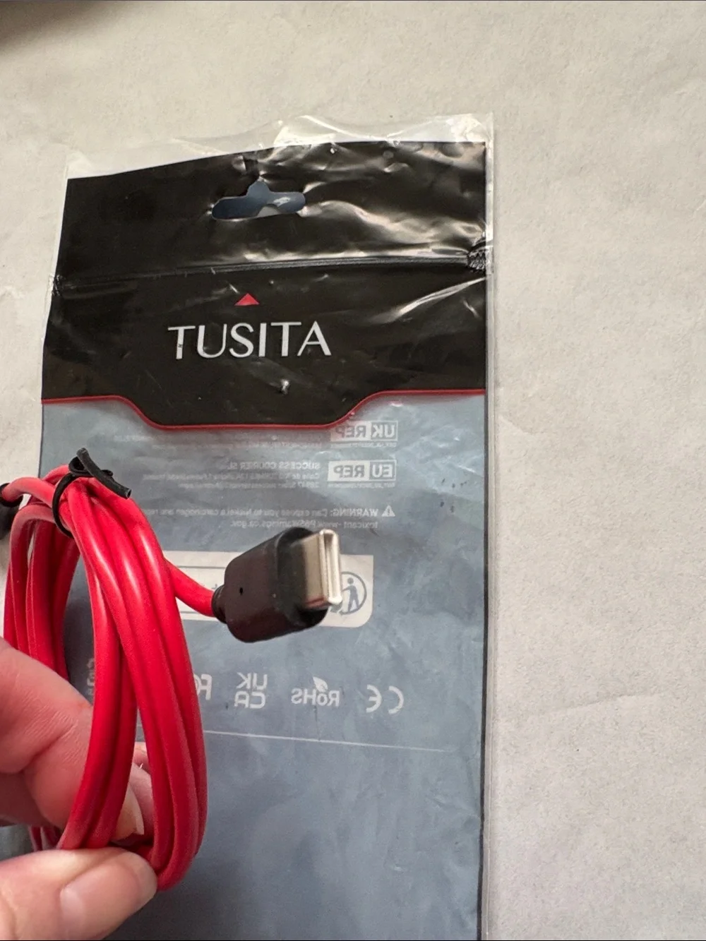 Charger USB-C Cable for some Garmin Watch Replacement red new 3 feet